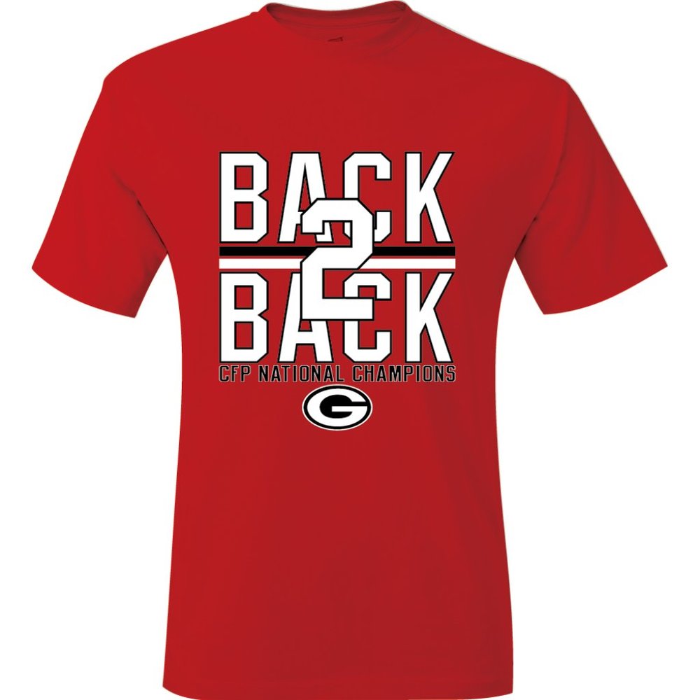 Georgia Bulldogs 2022 23 CFP Back 2 Back National Champions T-Shirt